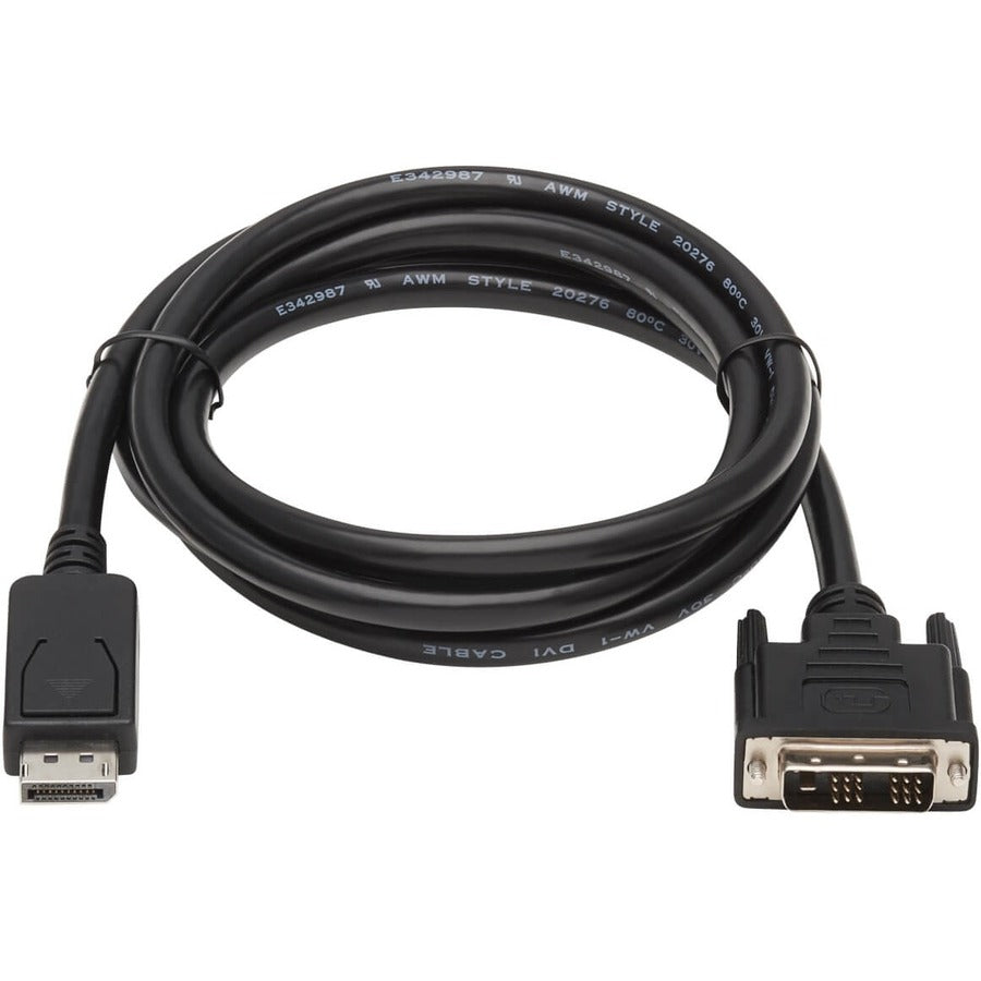 Eaton Tripp Lite Series DisplayPort to DVI Adapter Cable (DP with Latches to DVI-D Single Link M/M), 10 ft. (3.1 m) P581-010