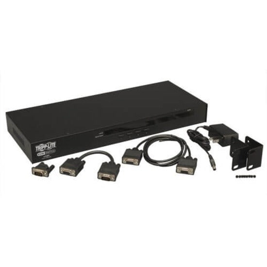 Tripp Lite by Eaton 4-Port 1U Rack-Mount USB/PS2 KVM Switch with On-Screen Display B042-004