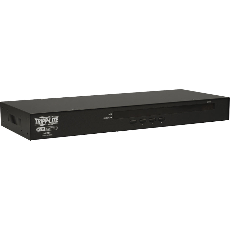Tripp Lite by Eaton 4-Port 1U Rack-Mount USB/PS2 KVM Switch with On-Screen Display B042-004
