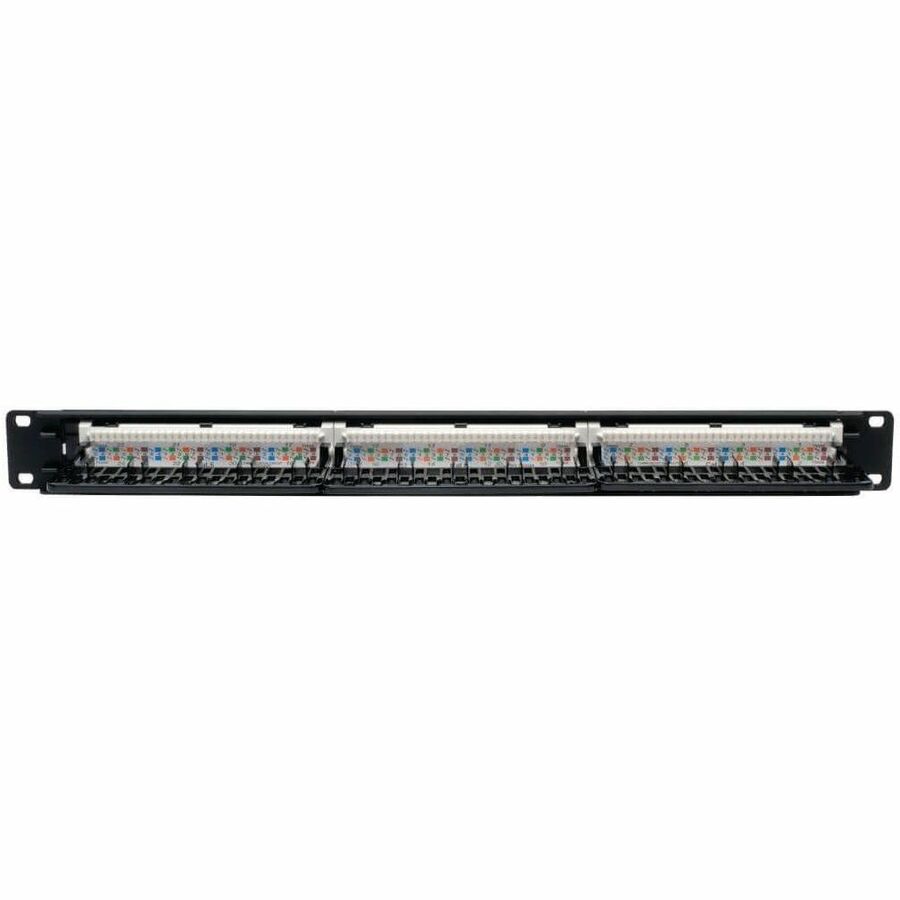 Eaton Tripp Lite Series 24-Port 1U Rack-Mount Cat6/Cat5 110 Patch Panel, 568B, RJ45 Ethernet, TAA N252-024