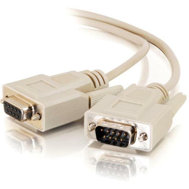 C2G 15ft DB9 M/F Extension Cable - Beige 02713