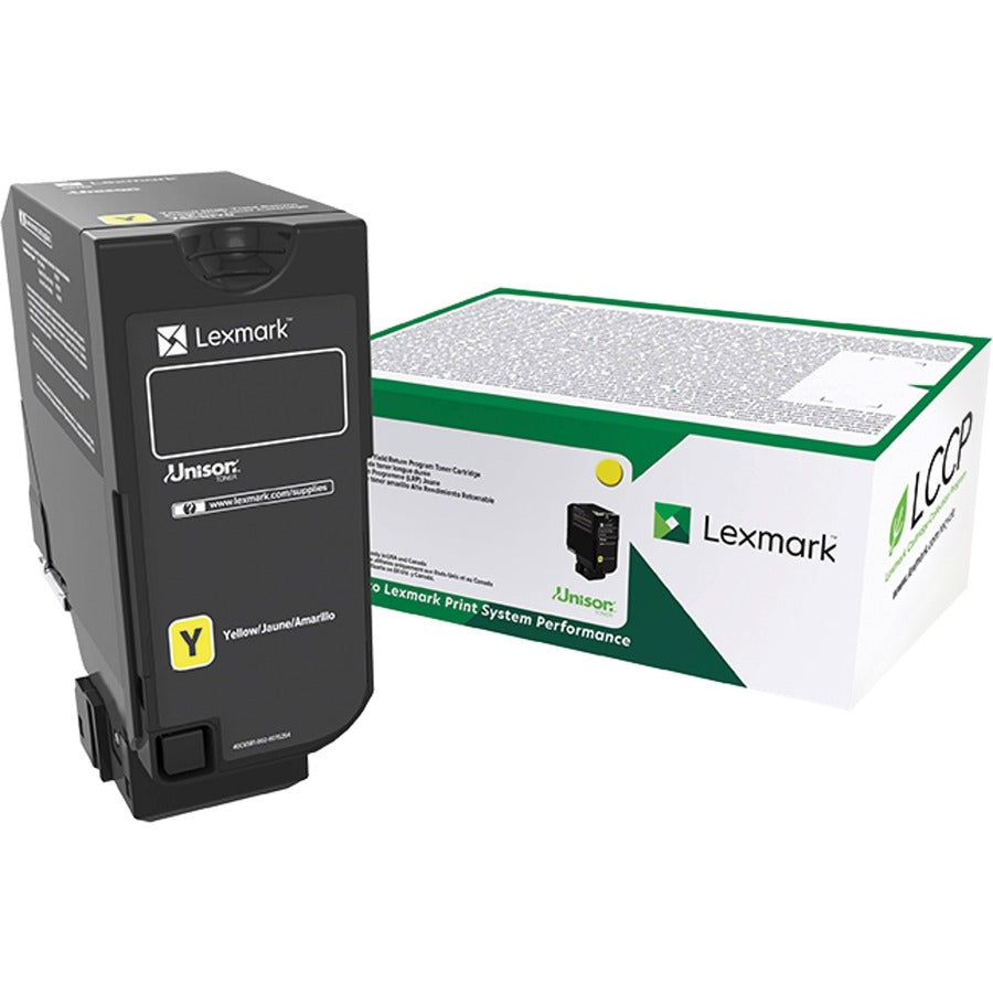 Lexmark Original High Yield Laser Toner Cartridge - Yellow - 1 Each 74C0HYG