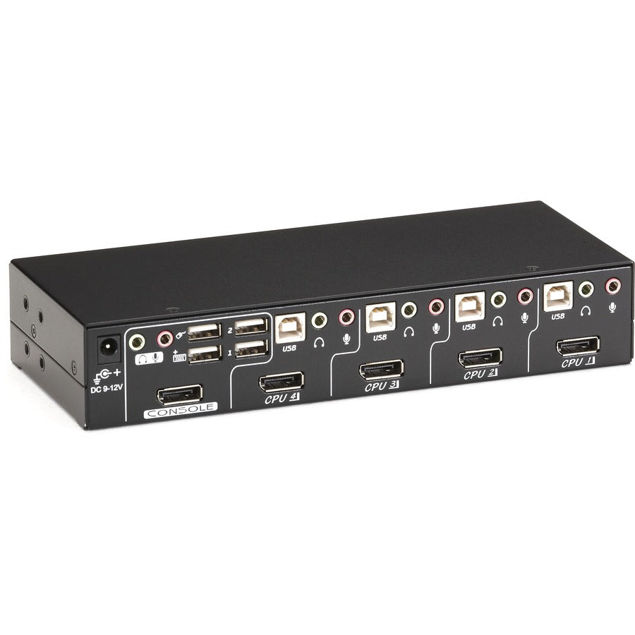 Black Box ServSwitch DT KVM Switch DisplayPort with USB and Audio, 4-Port KV9704A