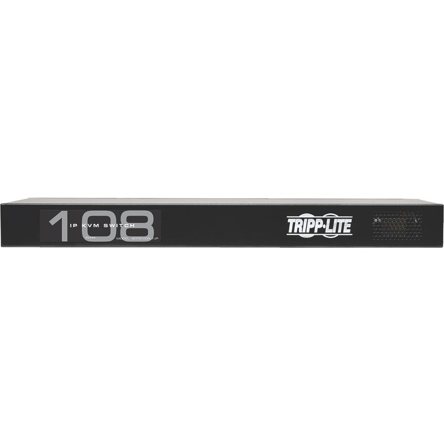 Tripp Lite by Eaton NetCommander 8-Port Cat5 KVM over IP Switch - 1 Remote + 1 Local User, 1U Rack-Mount, TAA B072-008-1-IP
