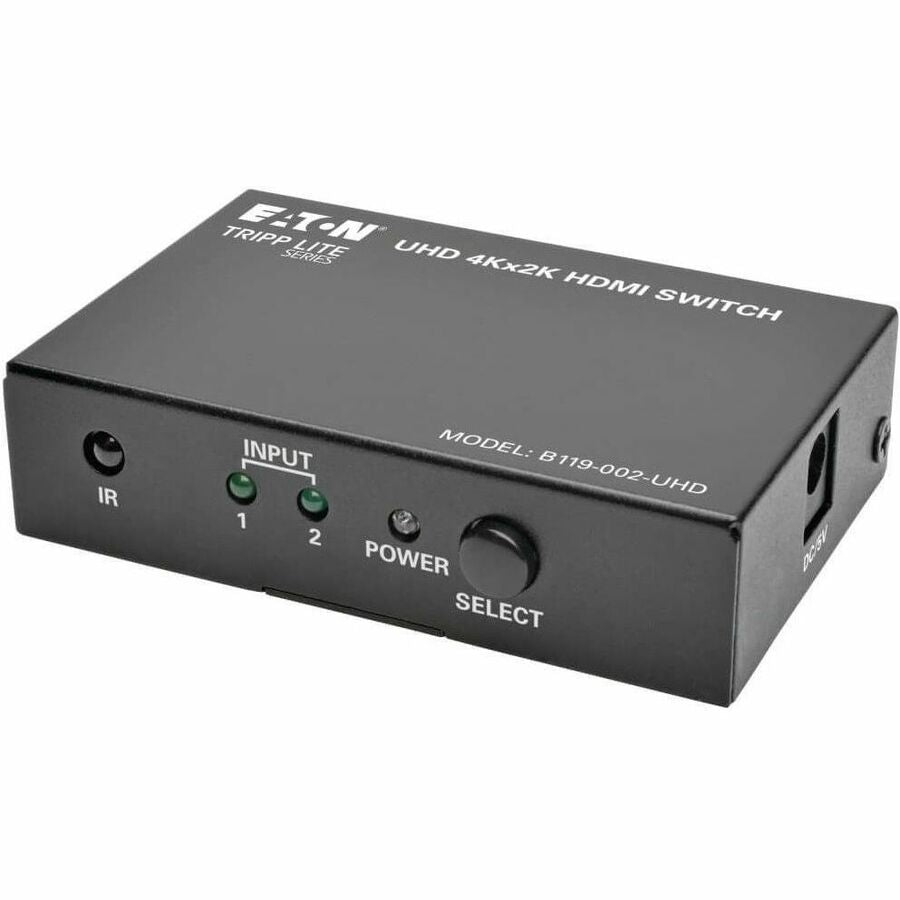 Eaton Tripp Lite Series 2-Port HDMI Switch with Remote Control - 4K @ 60 Hz, 4:4:4, HDR, 3D, HDCP 2.2, EDID B119-002-UHD
