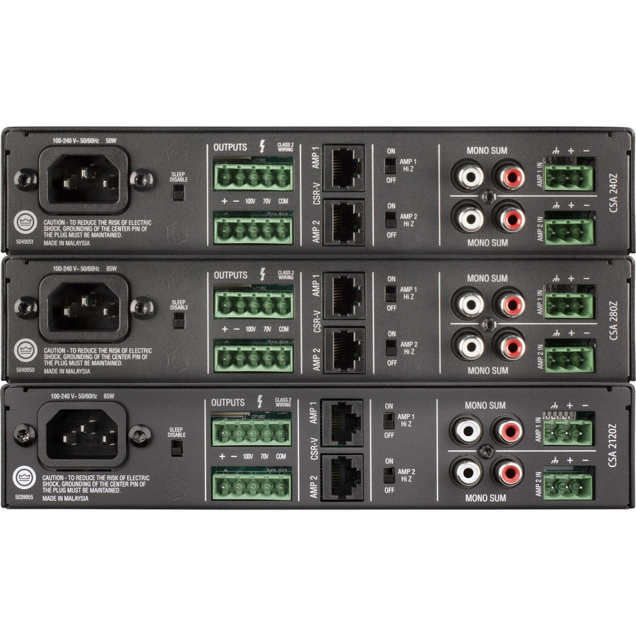 JBL Commercial 2120Z Amplifier - 240 W RMS - 2 Channel - Black NCSA2120Z-U-US