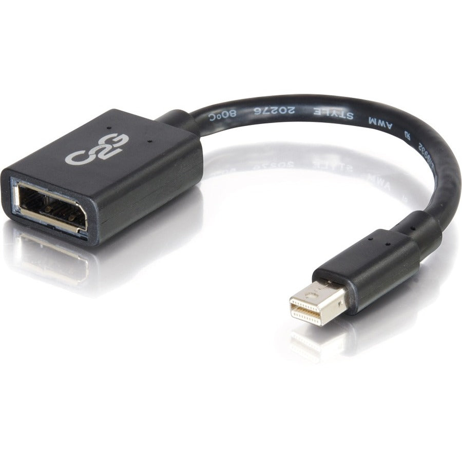 C2G Mini DisplayPort to DisplayPort Adapter - 6in Mini DP t DVI Converter 54303