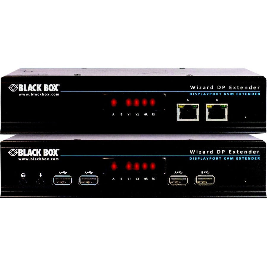 Black Box Dual-Head DisplayPort KVM Extender over CATx ACU5800A