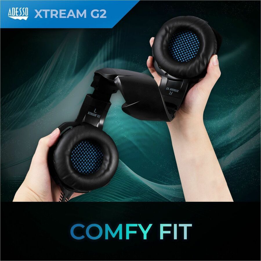 Adesso Stereo USB Gaming Headset with Microphone XTREAM G2