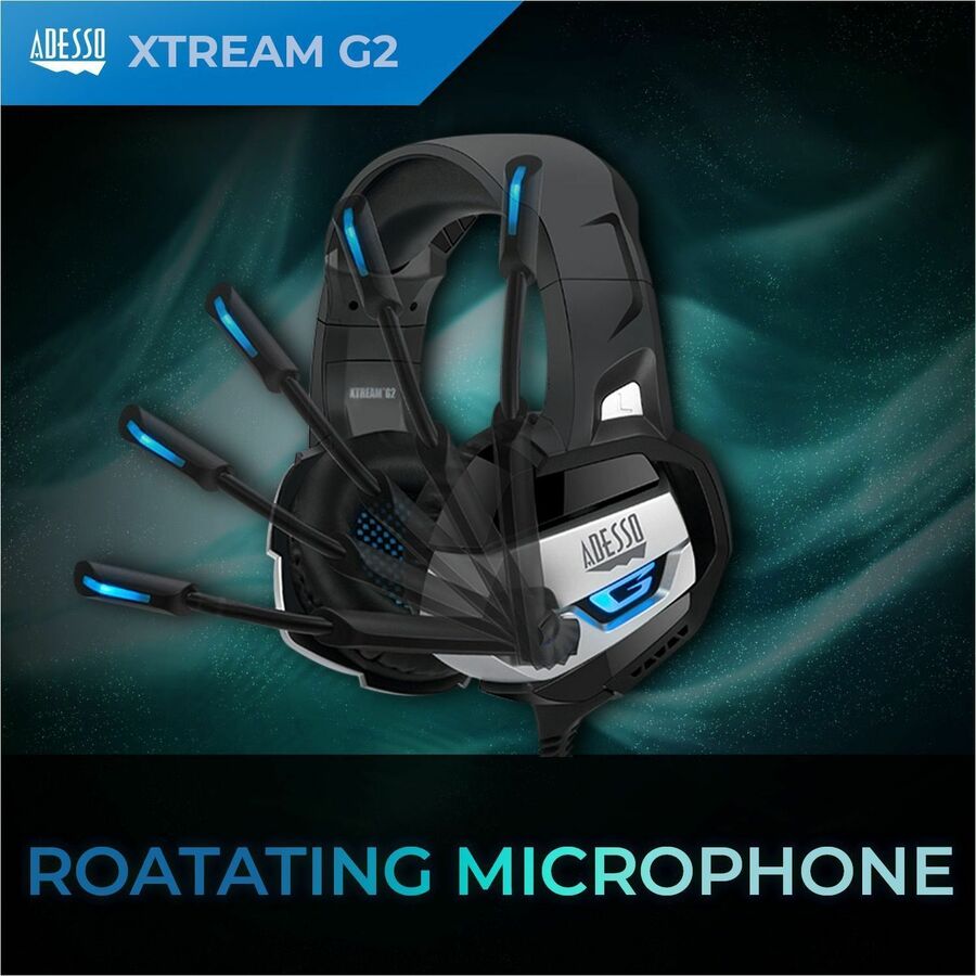 Adesso Stereo USB Gaming Headset with Microphone XTREAM G2