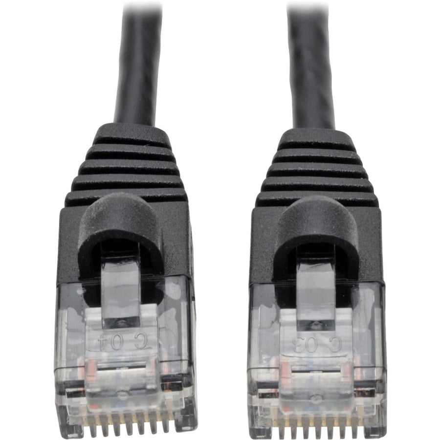 Eaton Tripp Lite Series Cat6a 10G Snagless Molded Slim UTP Ethernet Cable (RJ45 M/M), Black, 6 ft. (1.83 m) N261-S06-BK