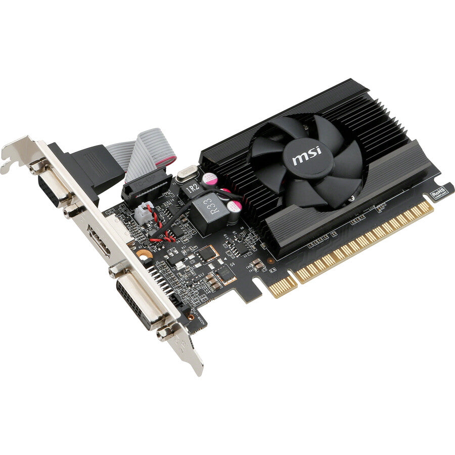 MSI NVIDIA GeForce GT 710 Graphic Card - 2 GB DDR3 SDRAM - Low-profile G7102D3P