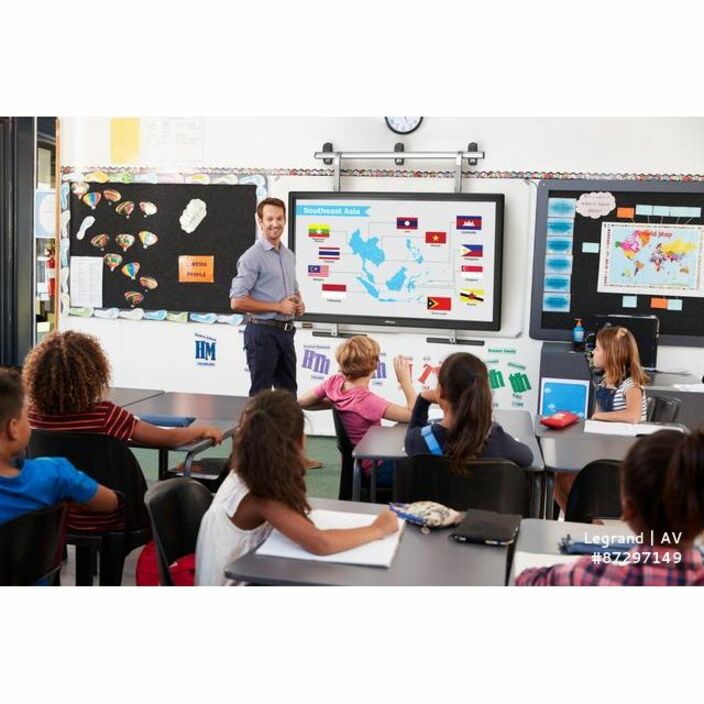 Chief Over-the-Whiteboard Interactive Display Mount - For Display 42-100" - Black OB1U