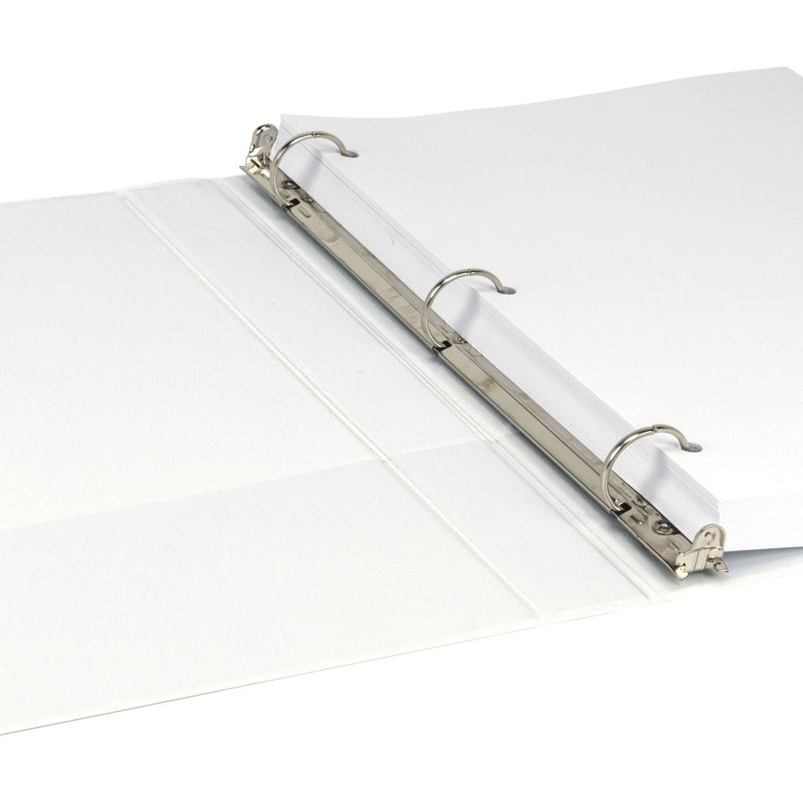 Samsill Durable 3 Ring Binder Made in the USA, 1-Inch Round Ring Binder, Holds 200 Sheets, Customizable Clear View Cover, White, 8 Pack (S88437) S88437
