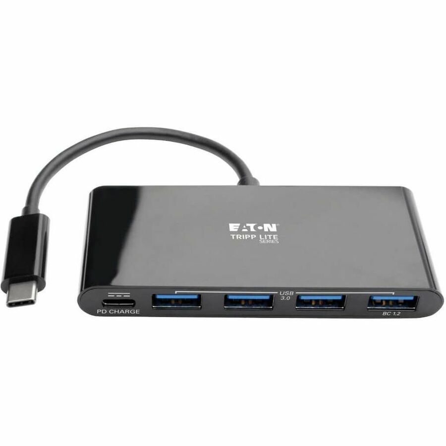 Eaton Tripp Lite Series 4-Port USB-C Hub, USB 3.x (5Gbps), 4x USB-A Ports, 60W PD Charging, Black U460-004-4AB-C
