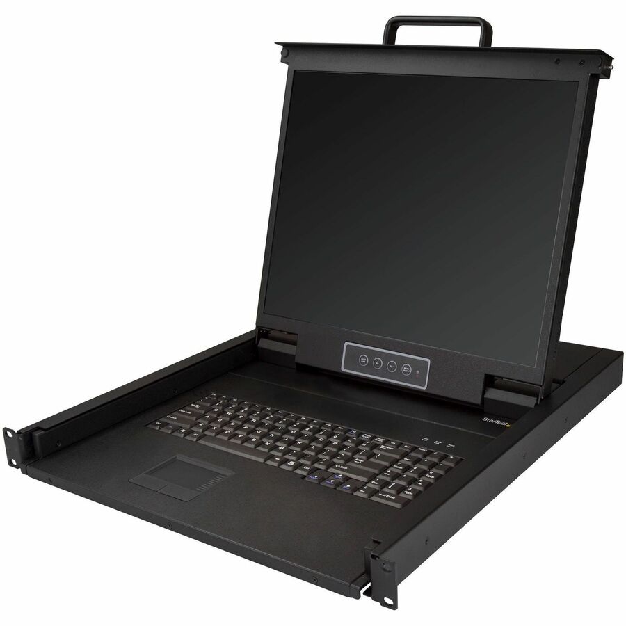 StarTech.com Rackmount KVM Console - 1U 19" LCD Monitor Single Port VGA KVM Server Rack Drawer includes Cables & Hardware - USB Support RKCONS1901