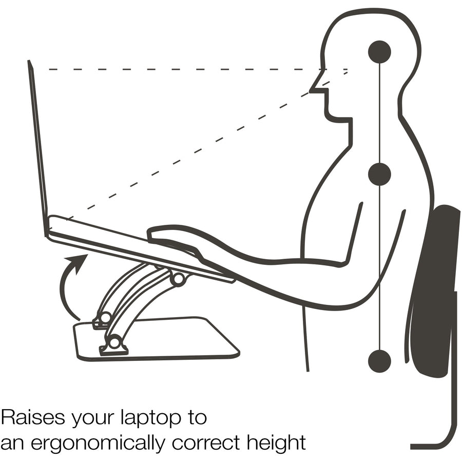 SIIG Adjustable Aluminum Laptop Stand for Macbook and PC CE-MT2C12-S1