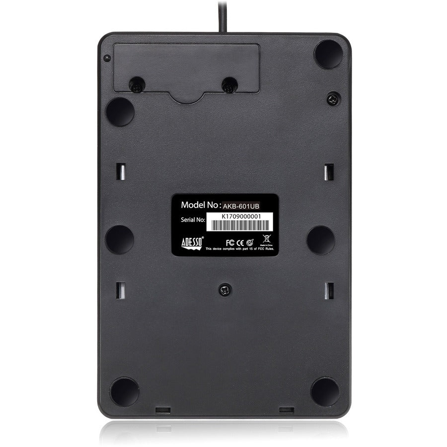 Adesso USB Spill Resistant 18-Key Numeric Keypad AKB-601UB