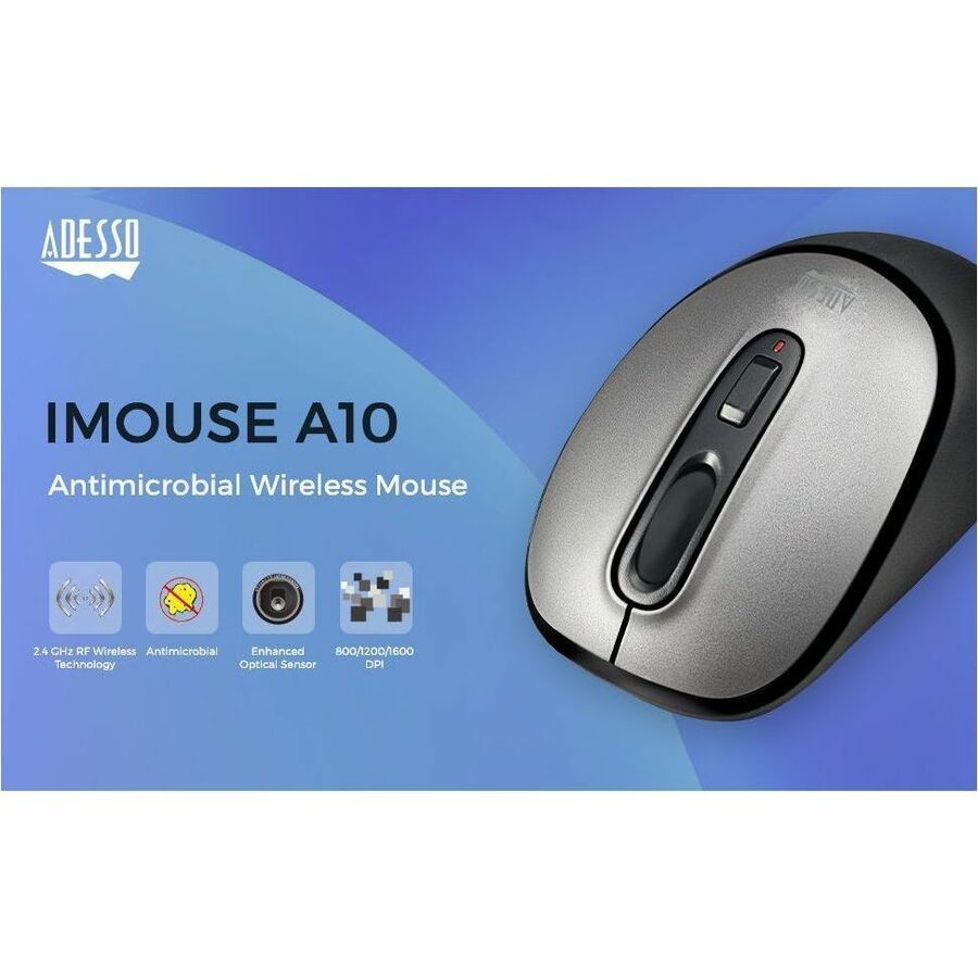 Adesso Antimicrobial Wireless Mouse IMOUSE A10