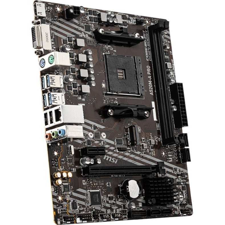 MSI A520M-A PRO Desktop Motherboard - AMD A520 Chipset - Socket AM4 - Micro ATX A520MAPRO