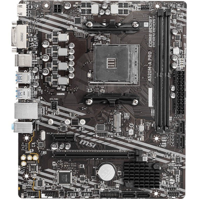 MSI A520M-A PRO Desktop Motherboard - AMD A520 Chipset - Socket AM4 - Micro ATX A520MAPRO