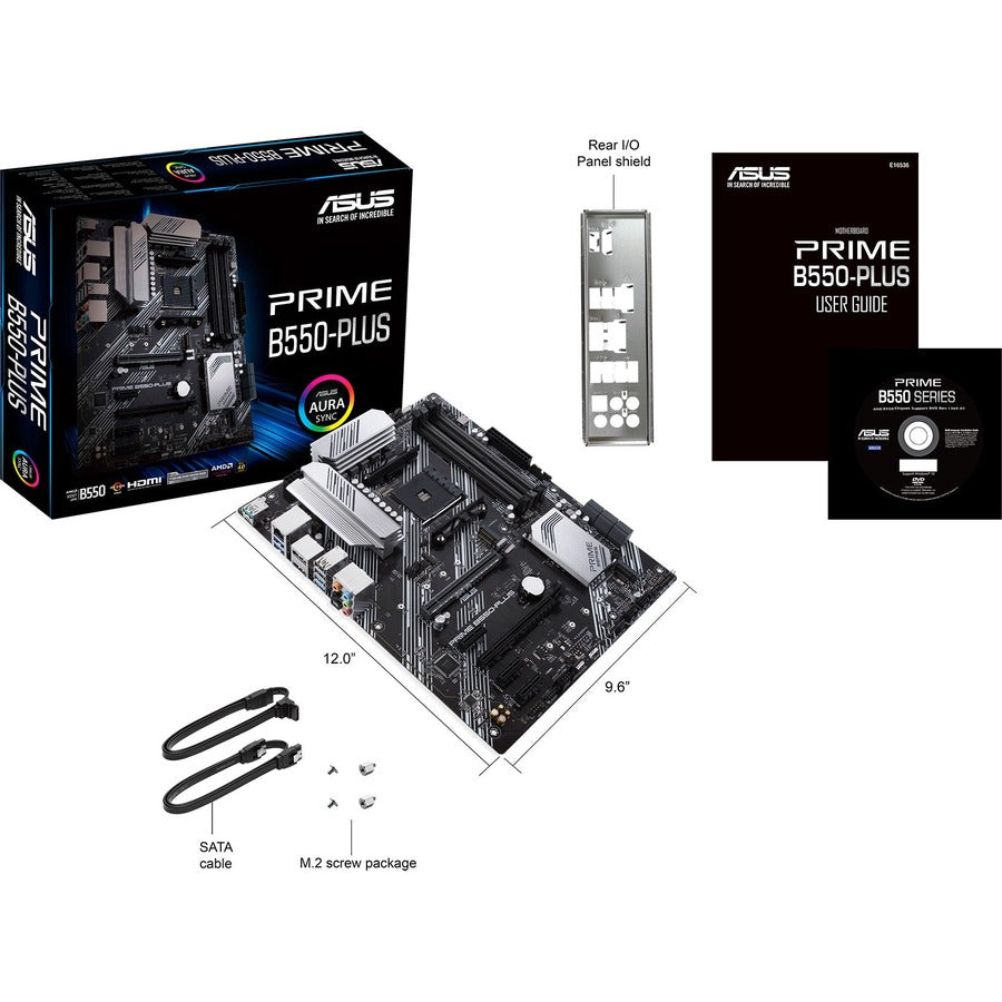 Asus Prime B550-PLUS Desktop Motherboard - AMD B550 Chipset - Socket AM4 - ATX PRIME B550-PLUS