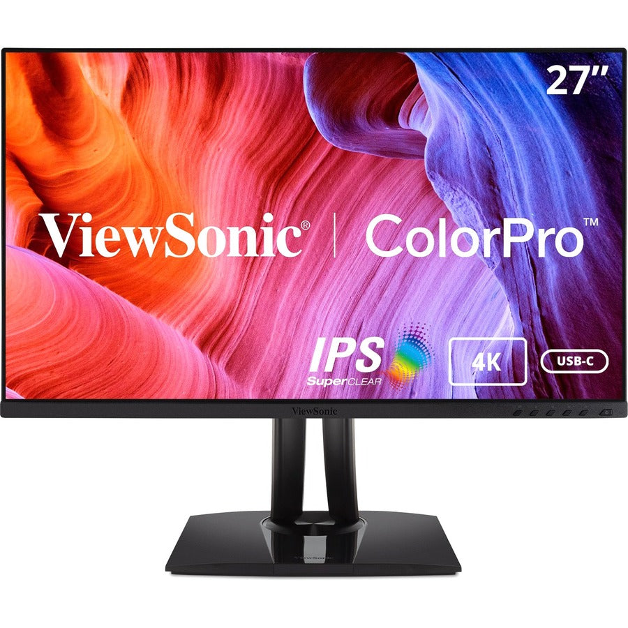 ViewSonic VP2756-4K 27 Inch 4K UHD IPS Ergonomic Monitor with Ultra-Thin Bezels, Color Accuracy, Pantone Validated, 60W USB C VP2756-4K