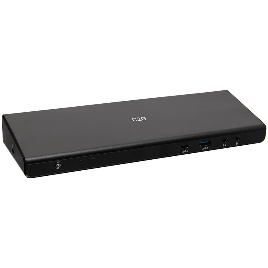 C2G USB C Triple Monitor Docking Station, HDMI, DisplayPort, Ethernet, USB - 85W Power Delivery - TAA Compliant C2G54535