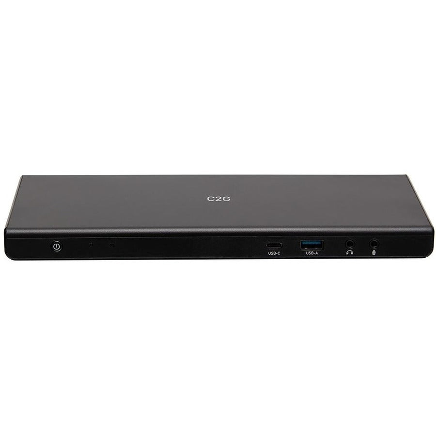 C2G USB C Triple Monitor Docking Station, HDMI, DisplayPort, Ethernet, USB - 85W Power Delivery - TAA Compliant C2G54535