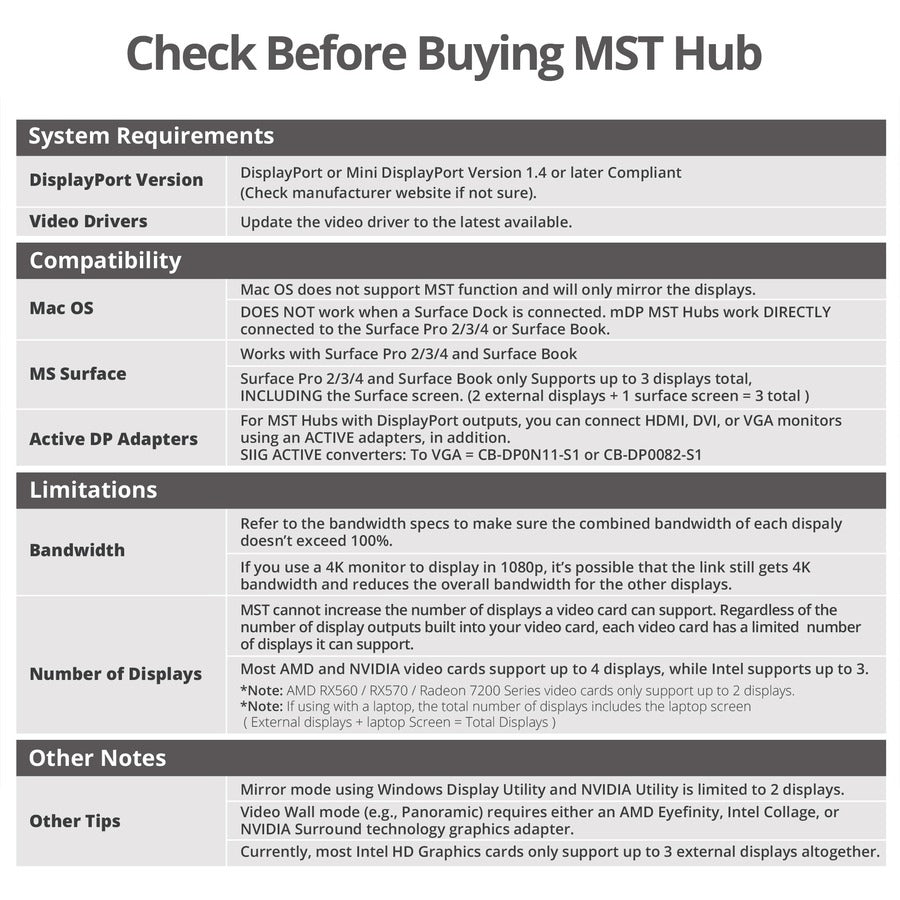 SIIG Dual Host USB-C KVM MST Docking Station CE-DK0111-S1