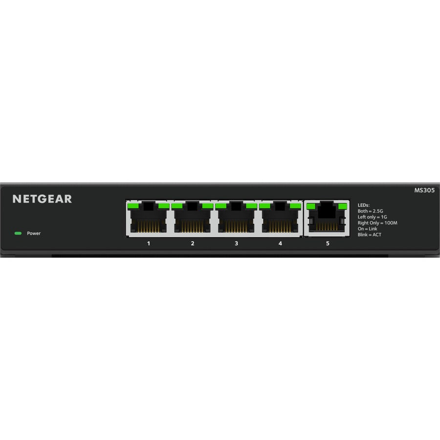 Netgear 5-Port Multi-Gigabit (2.5G) Ethernet Unmanaged Switch MS305-100NAS