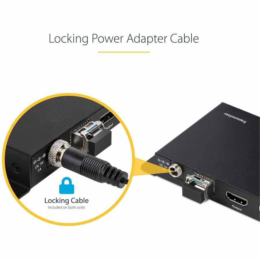 StarTech.com 4K HDMI over Fiber Extender Kit, 4K 60Hz, 3300ft (1km) Single Mode/1000ft (300m) Multimode LC Fiber Optic, HDR, IR Extender ST121HD20FXA2