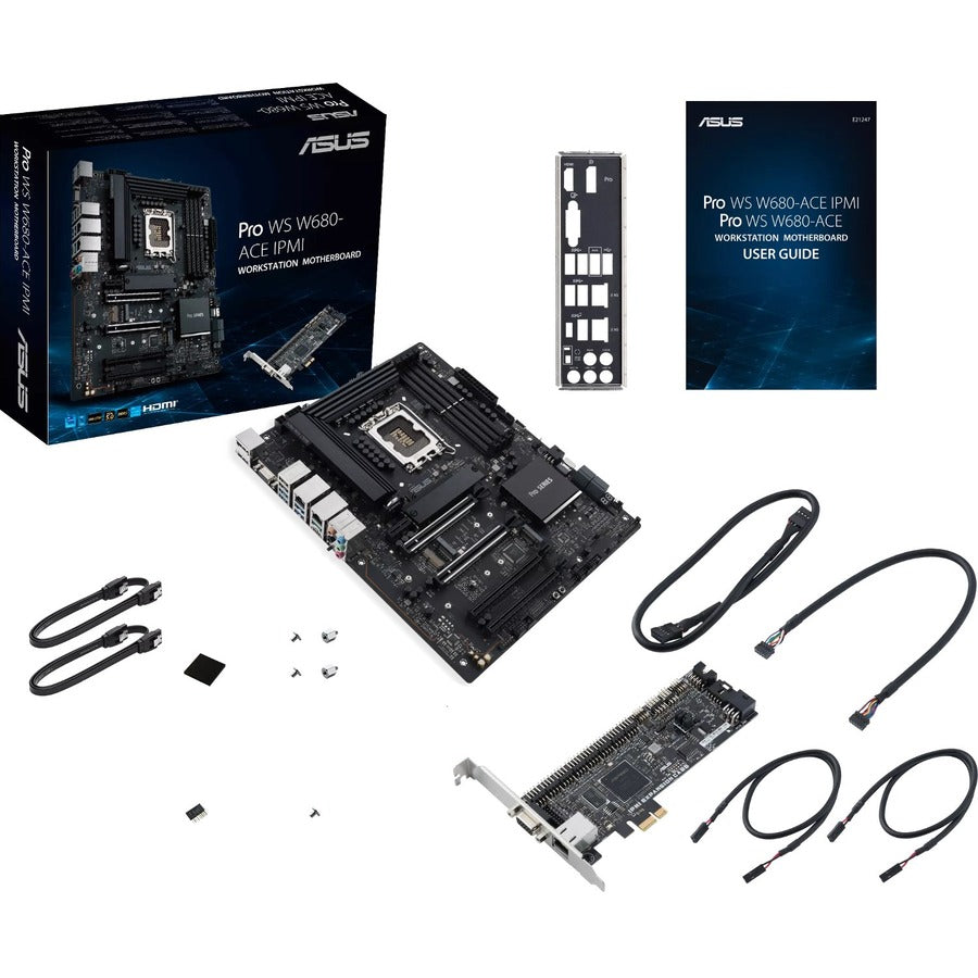 Asus Pro WS W680-ACE IPMI Workstation Motherboard - Intel W680 Chipset - Socket LGA-1700 - ATX PRO WS W680-ACE IPMI