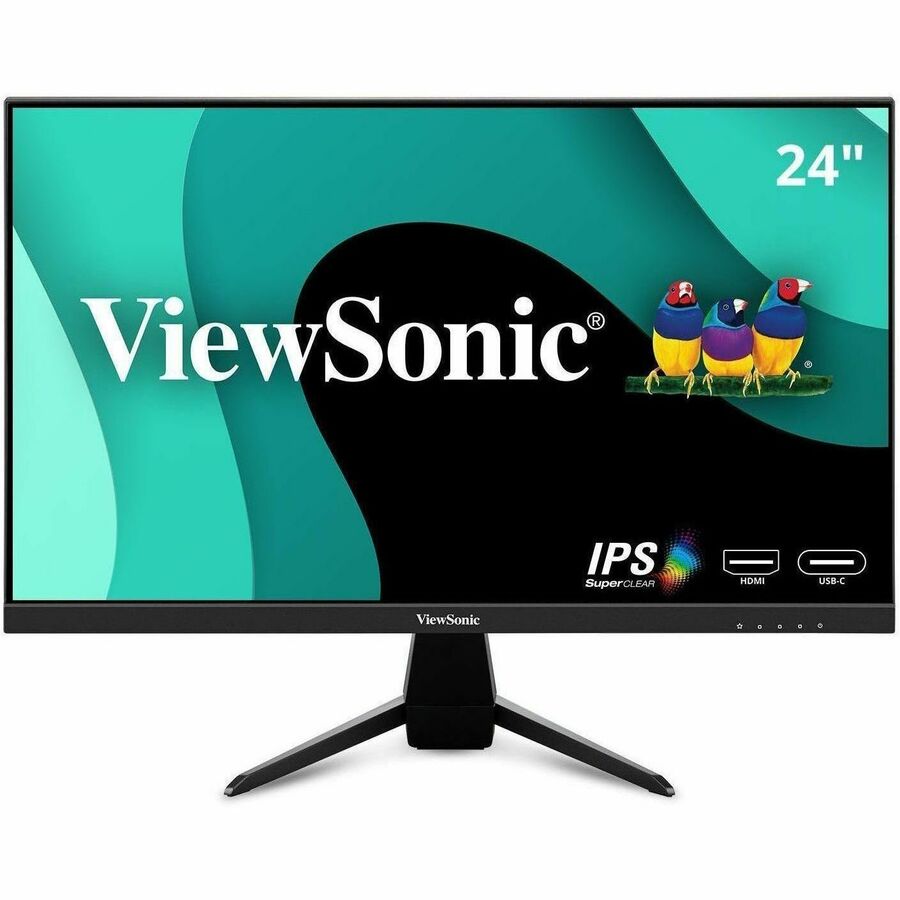 ViewSonic VX2467U 24 Inch 1080p Monitor with 65W USB C, Ultra-Thin Bezels, HDMI, and VGA input VX2467U