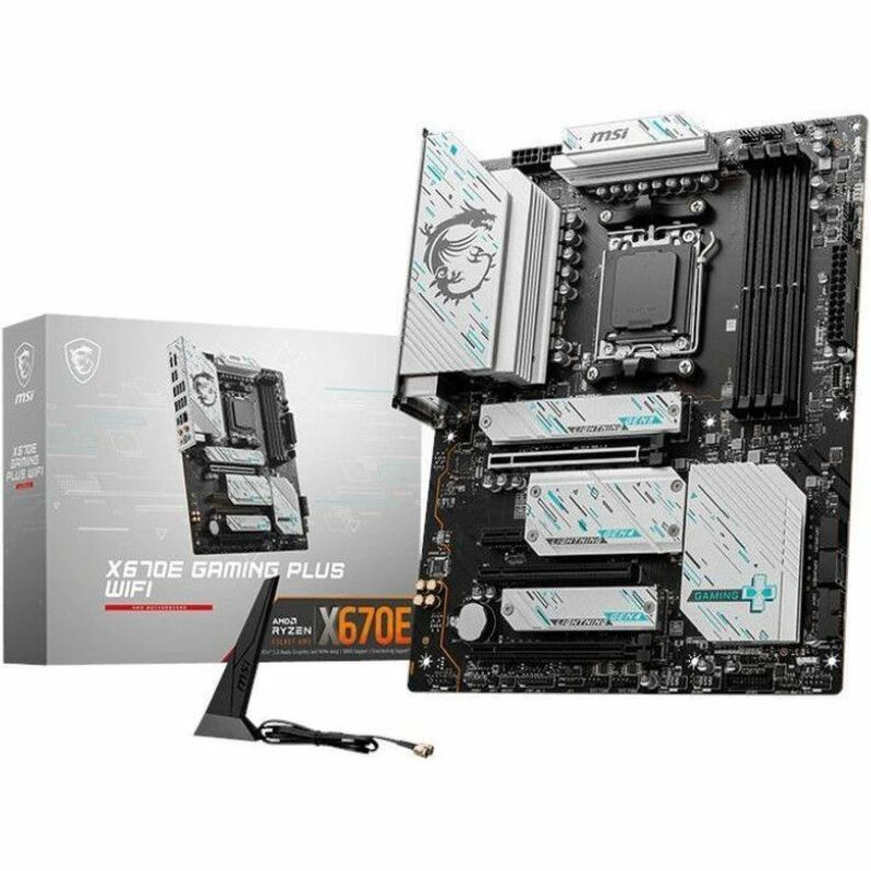 MSI X670E GAMING PLUS WIFI Gaming Desktop Motherboard - AMD X670 Chipset - Socket AM5 - ATX X670EGAMPLUSWIFI