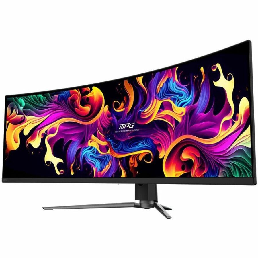 MSI MPG 491CQP QD-OLED 49" Class Dual Quad HD (DQHD) Curved Screen Gaming OLED Monitor - 32:9 - Metallic Black MPG 491CQP QD-OLED