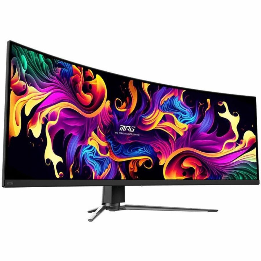 MSI MPG 491CQP QD-OLED 49" Class Dual Quad HD (DQHD) Curved Screen Gaming OLED Monitor - 32:9 - Metallic Black MPG 491CQP QD-OLED