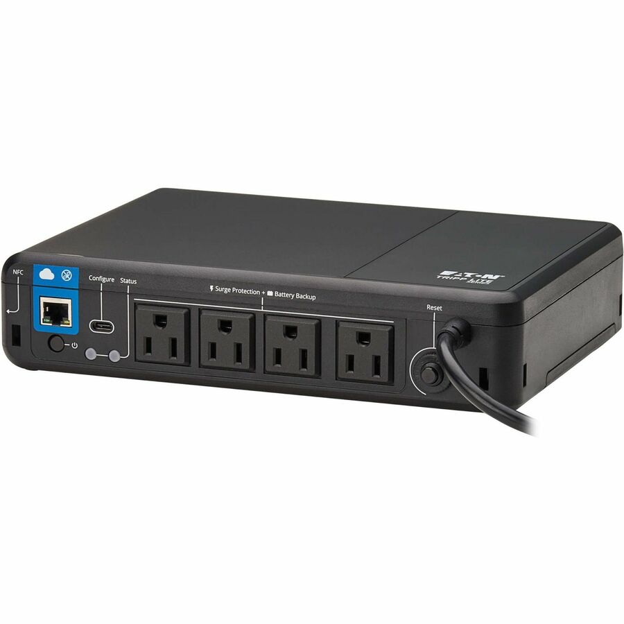 Eaton Tripp Lite Series 600VA 300W 120V Standby Cloud-Connected UPS with Remote Monitoring - 4 NEMA 5-15R Outlets (Surge + Battery Backup), 5-15P Plug, Desktop BC600RNC