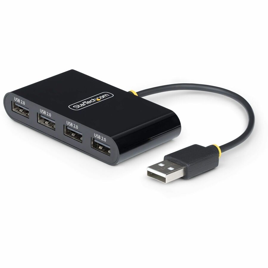 StarTech.com 4-Port USB 2.0 Hub, USB Bus Powered, Small Travel Mini USB Hub, Multi-Port USB 2.0 Splitter, Portable USB Hub, 480Mbps ST4200MINI2-USB-HUB