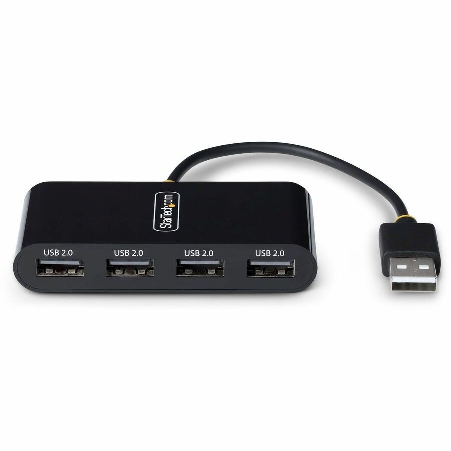 StarTech.com 4-Port USB 2.0 Hub, USB Bus Powered, Small Travel Mini USB Hub, Multi-Port USB 2.0 Splitter, Portable USB Hub, 480Mbps ST4200MINI2-USB-HUB