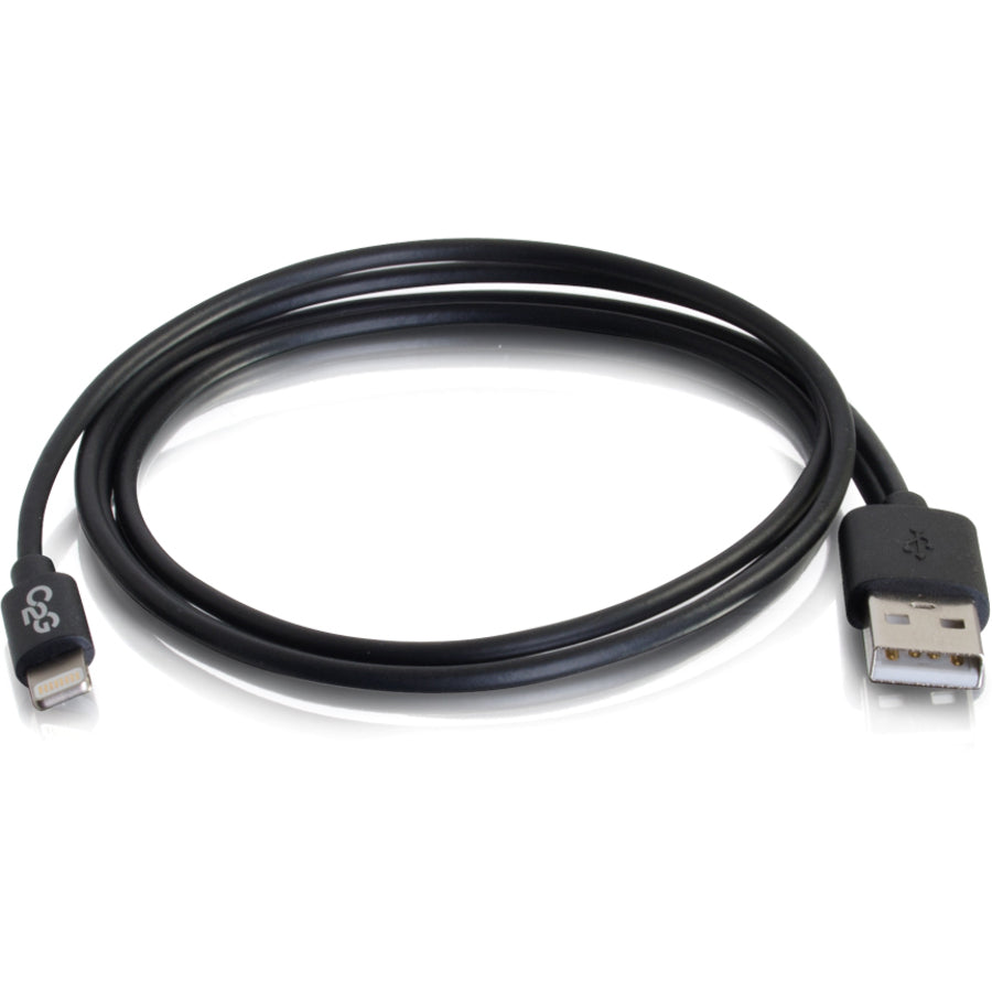C2G 1m USB A to Lightning Cable - Charging Cable - iPhone Cable - 3ft Black 35499