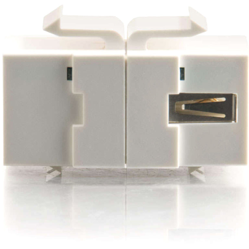 C2G Snap-In USB A/B Female Keystone Insert Module - White 28751