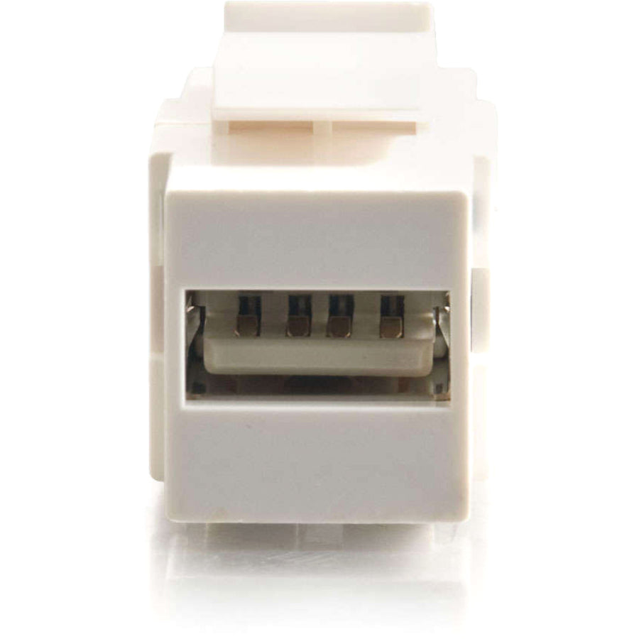 C2G Snap-In USB A/B Female Keystone Insert Module - White 28751