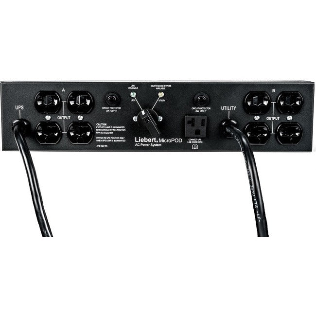 Vertiv Liebert MicroPOD - (8) NEMA 5-20R| 16A| UPS Maintenance Bypass/Switch MP2-120C