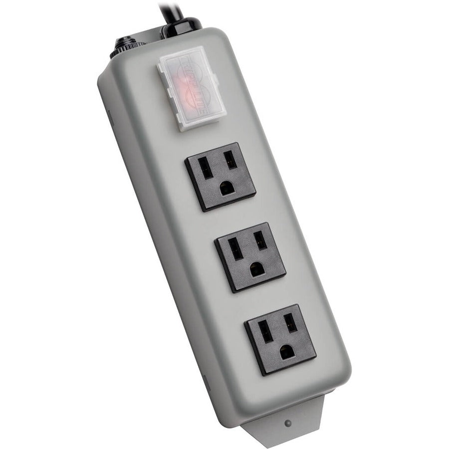 Tripp Lite by Eaton Industrial Power Strip, 3-Outlet, 6 ft. (1.8 m) Cord, NEMA 5-15P Plug, Switch Guard 3SP