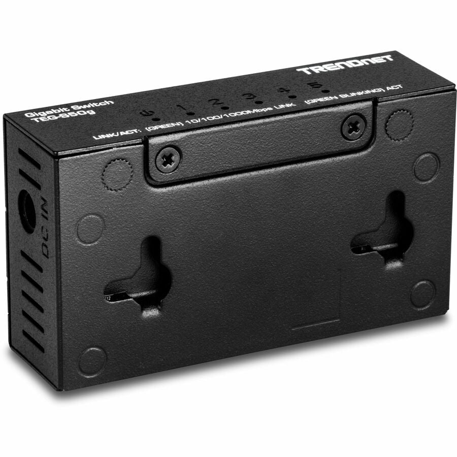 TRENDnet 5-Port Mini Gigabit Switch, TEG-S50g, GREENnet Technology, NDAA + TAA Compliant, Desktop Metal Ethernet Network Switch, 5 x Gigabit Ports, Fanless, Lifetime Protection, Black TEG-S50G