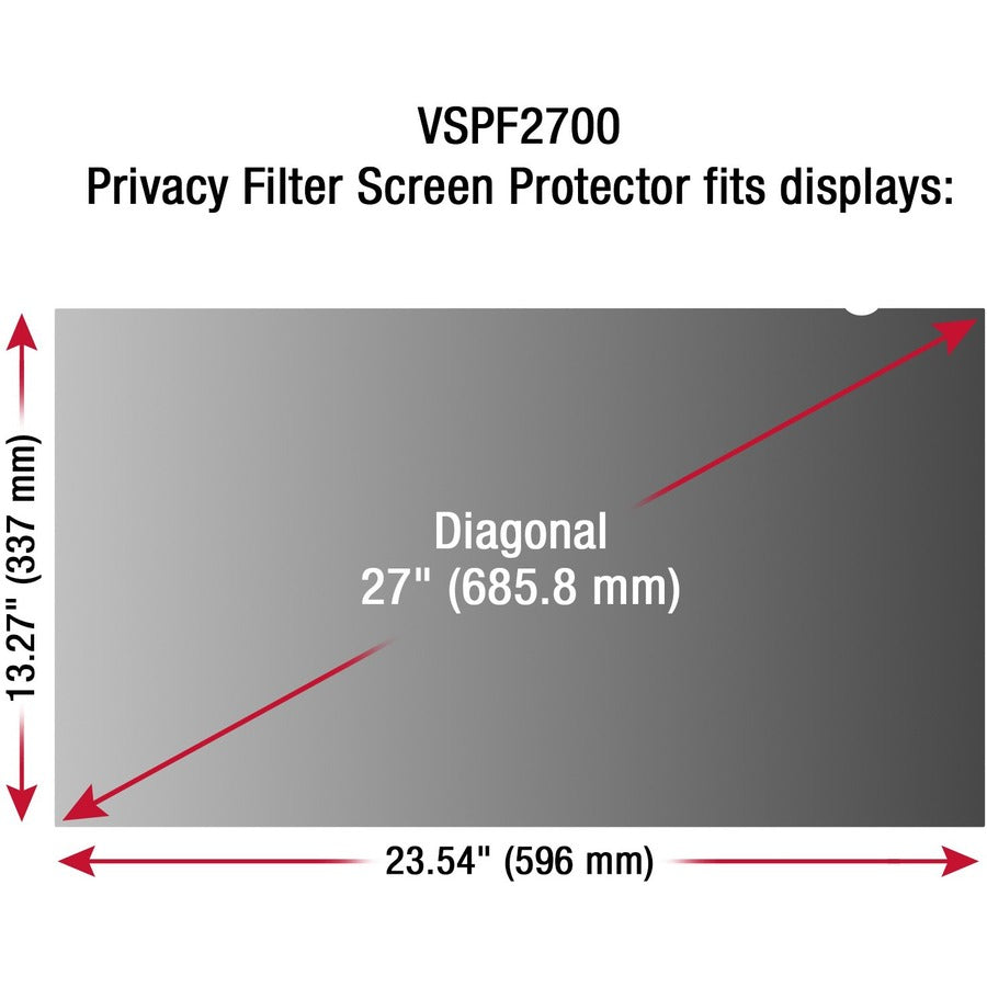 ViewSonic Privacy Filter Screen Protector Black VSPF2700
