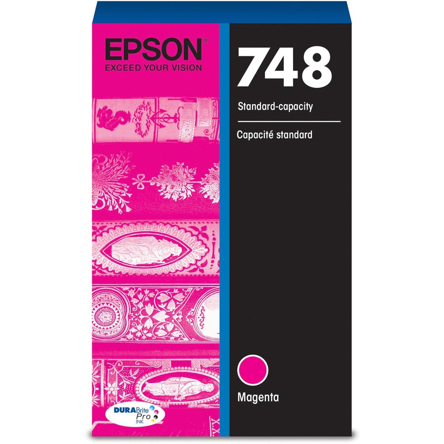 Epson DURABrite Pro 748 Original Standard Yield Inkjet Ink Cartridge - Magenta - 1 Each T748320