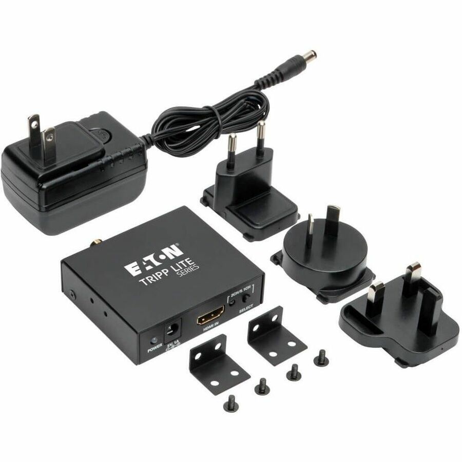 Eaton Tripp Lite Series 4K HDMI Audio De-Embedder/Extractor with TOSLINK, RCA and 3.5 mm Stereo Output, 5.1 Channel, HDCP, 4K 30Hz P130-000-AUDIO