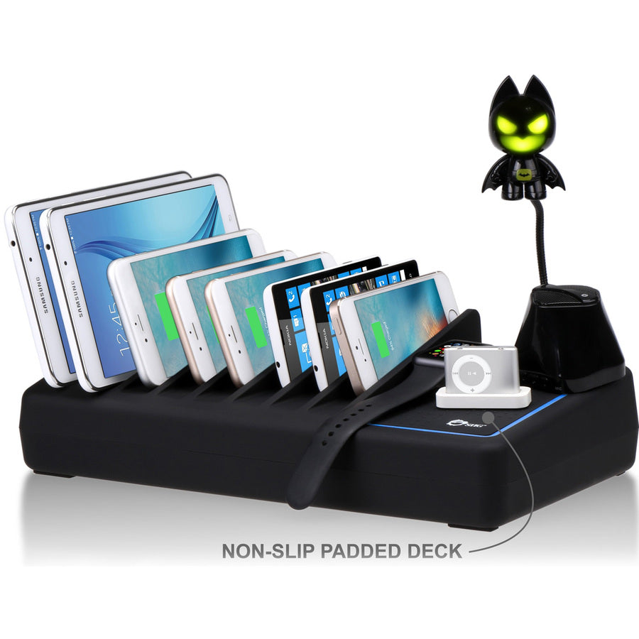 SIIG 10-Port USB Charging Station with Ambient Light Deck AC-PW1314-S1